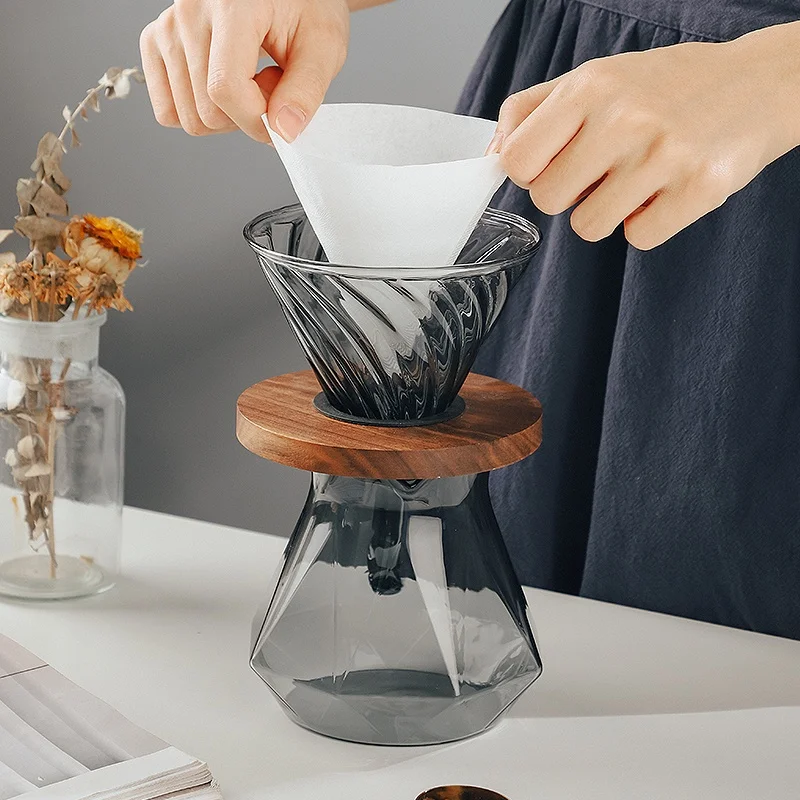 2022 trendy Spout Coffee Jug Milk Pitcher diamond coffee pitcher