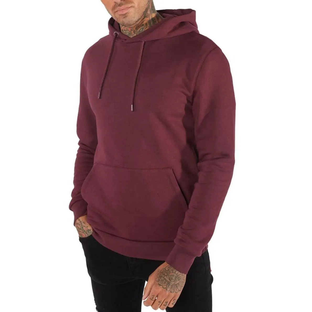 
Мужские приталенные Простые Дешевые пуловеры на заказ, толстовки с капюшоном отличного качества 