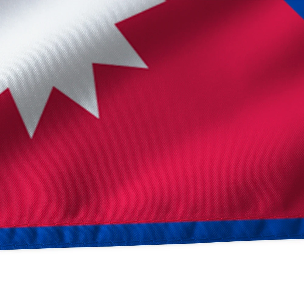 Flagnshow 3x5 ft screen printing nepali  flag 90x150 cm printed flying nepal flag