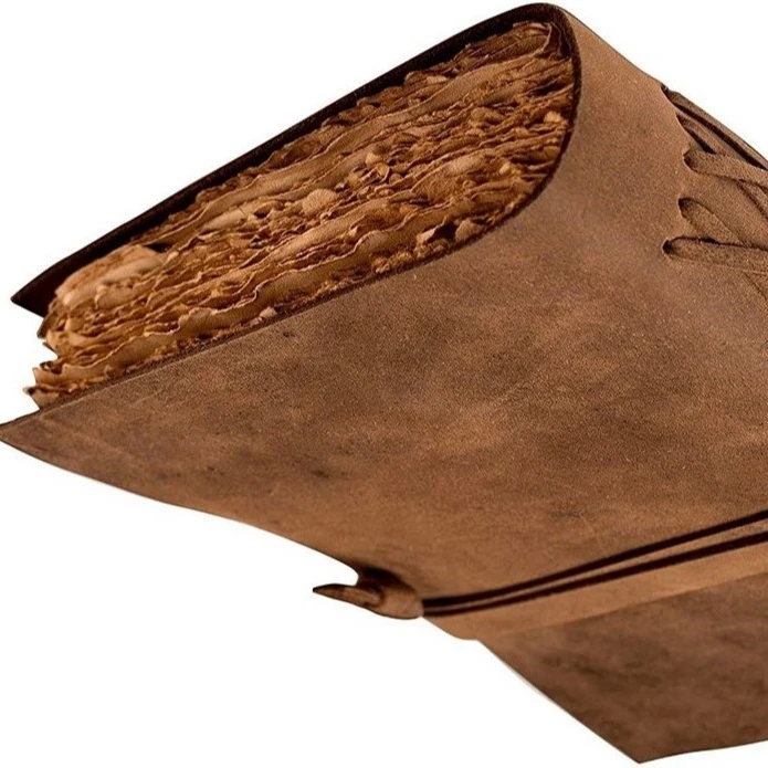 Gift for All! Handmade Antique Deckle Edge Paper Leather Sketchbook - Book of Shadows Journal - Thick Journal - Vintage Journal