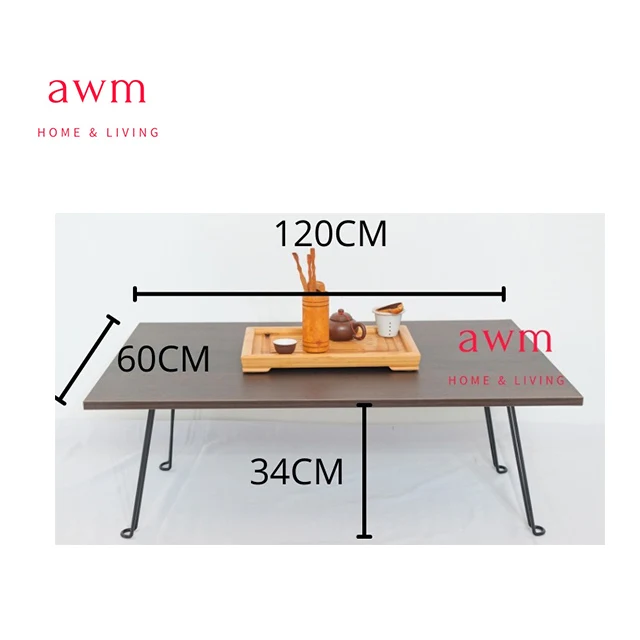 Оптовая продажа с фабрики Темный ореховый цвет легко носить современный стилист стол в японском стиле со складными ножками для столовой или гостиной