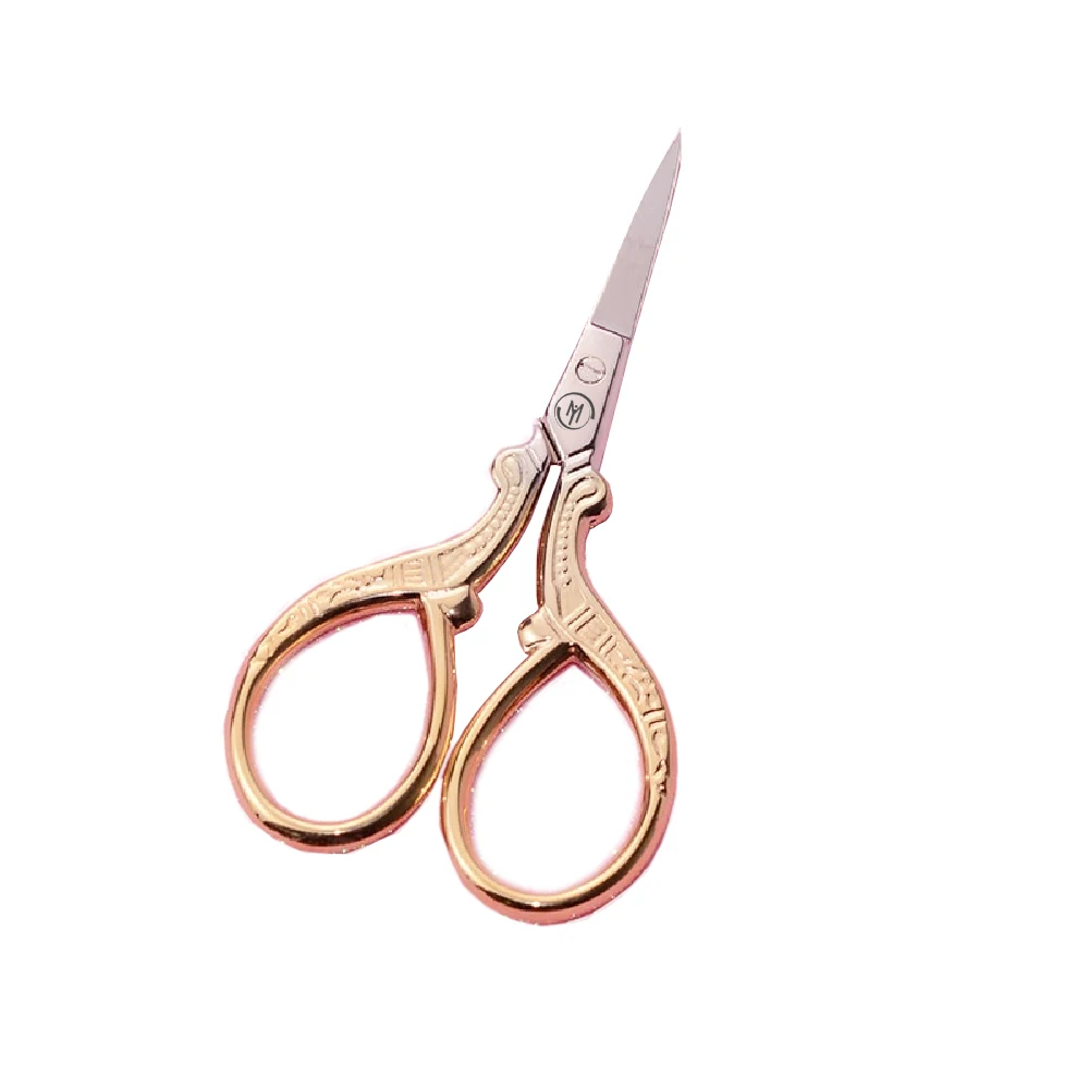 Half Gold Cuticle Scissors eyebrow Scissors nail care tool manicure Stainless  steel Scissor low price high quality