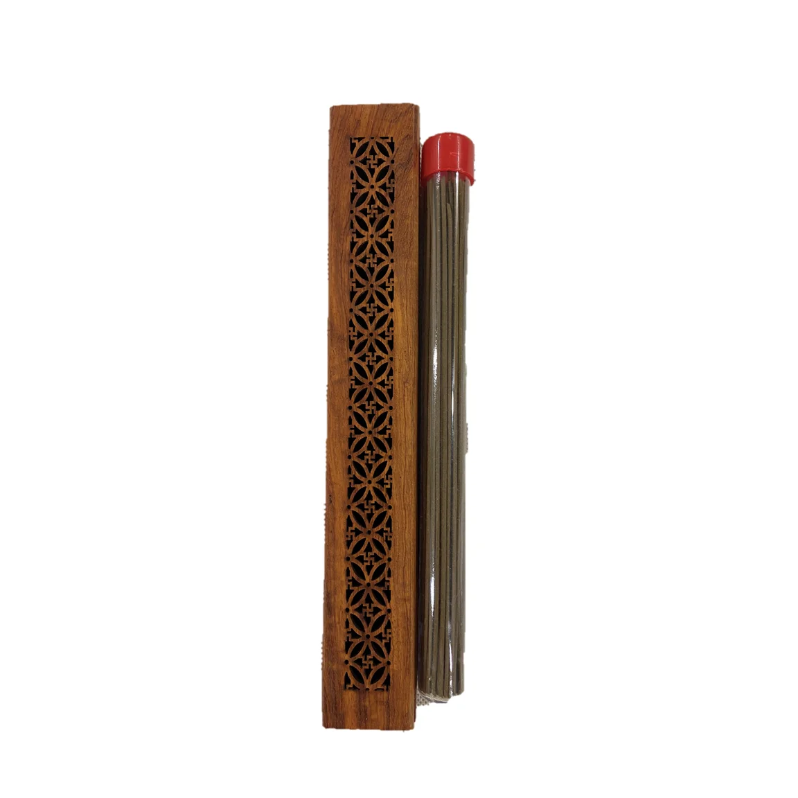 High Quality Rectangle Wooden Burning Box High-end Incense Stick 22cm Smart oud incense burner