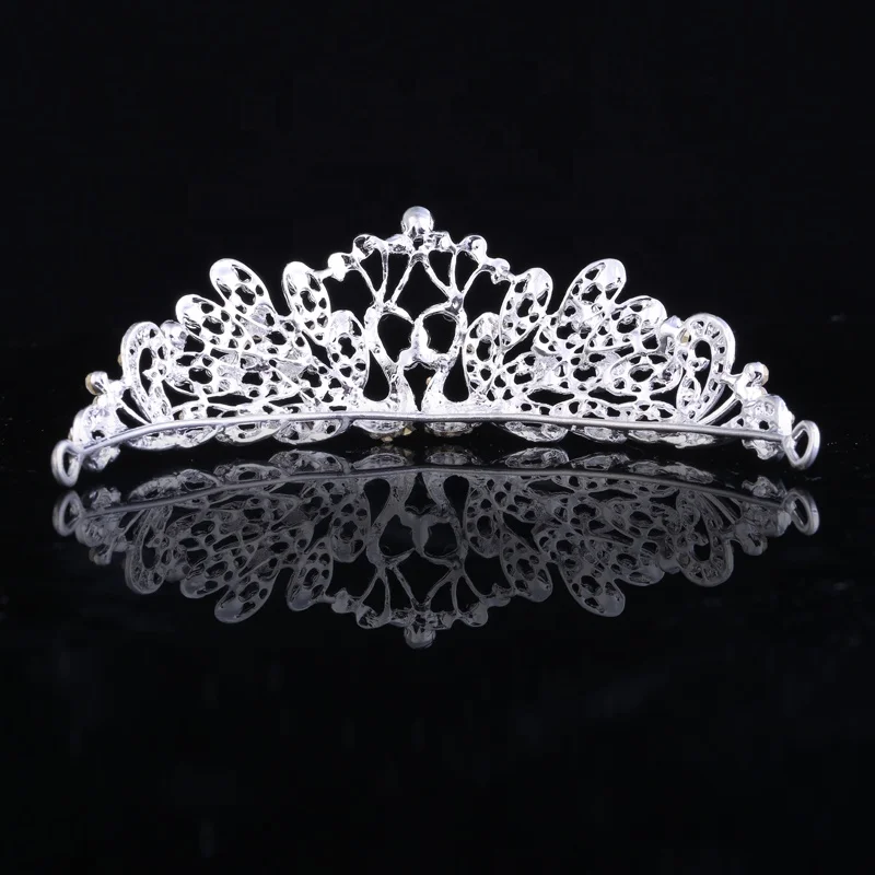 Couple Peacock Crown And Tiara Headpieces With Rhinestone For Bridal Wedding Accessories
