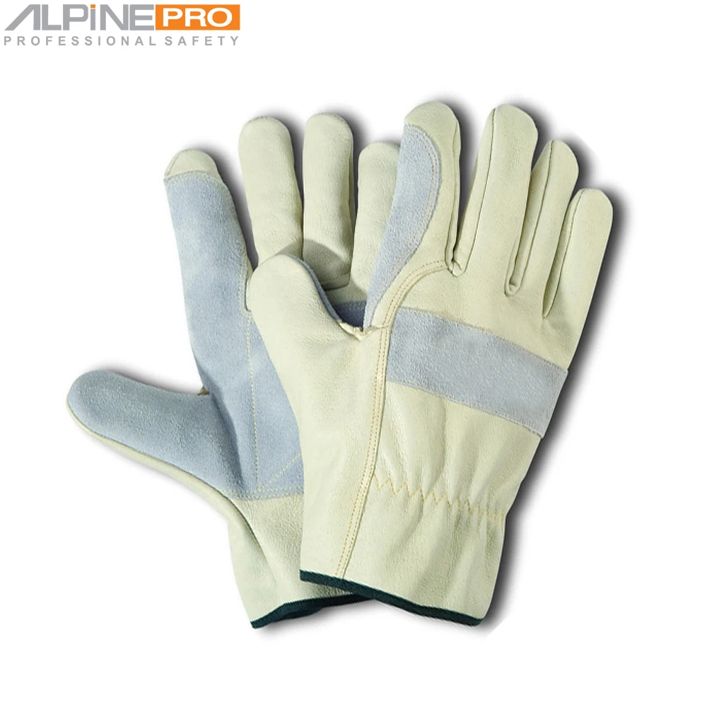 Модные унисекс фирменные пользовательские логотип OEM рабочие перчатки для водителя водонепроницаемые из козьей кожи с закрытыми пальцами