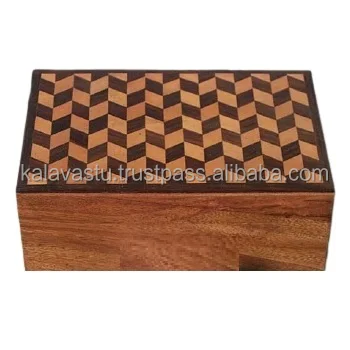 Decorative wooden box with white inlay carved box Power Packed Quality carved box Premium Design
