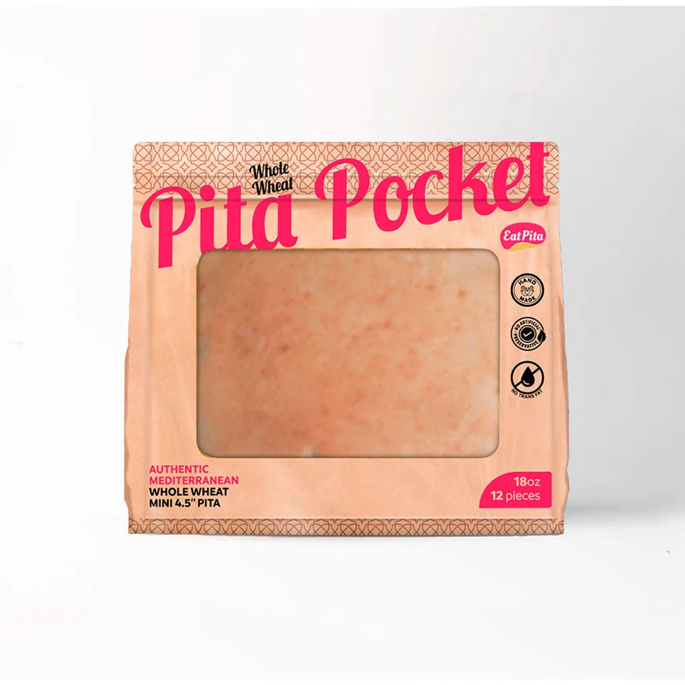 Eat Pita ручная работа оптовая продажа высококачественный запеченный карманный мини-Пита 4,5 дюйма цельная пшеница