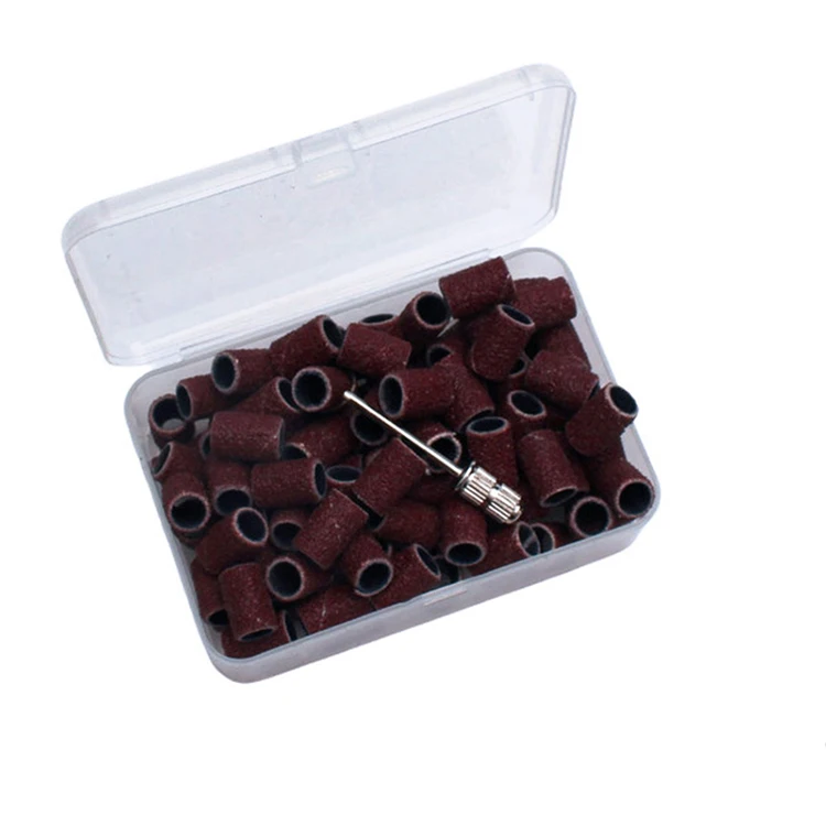 Colorful nail grinding head purple nail drill bits set pedicure and manicure tool special 100 pieces / box