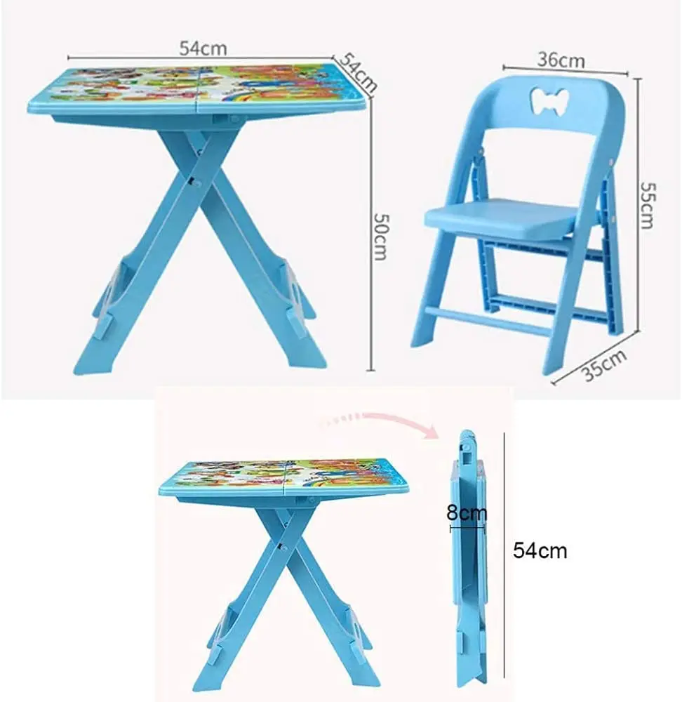 25 inch tail plastic folding table for children kids school study