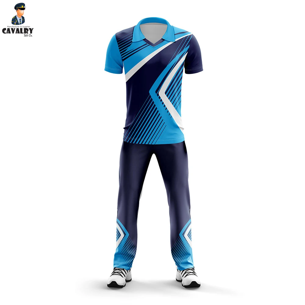New Design 2022 Cricket Jersey Pattern Customize design Uniforms Cricket Kits Sublimation Uniforms