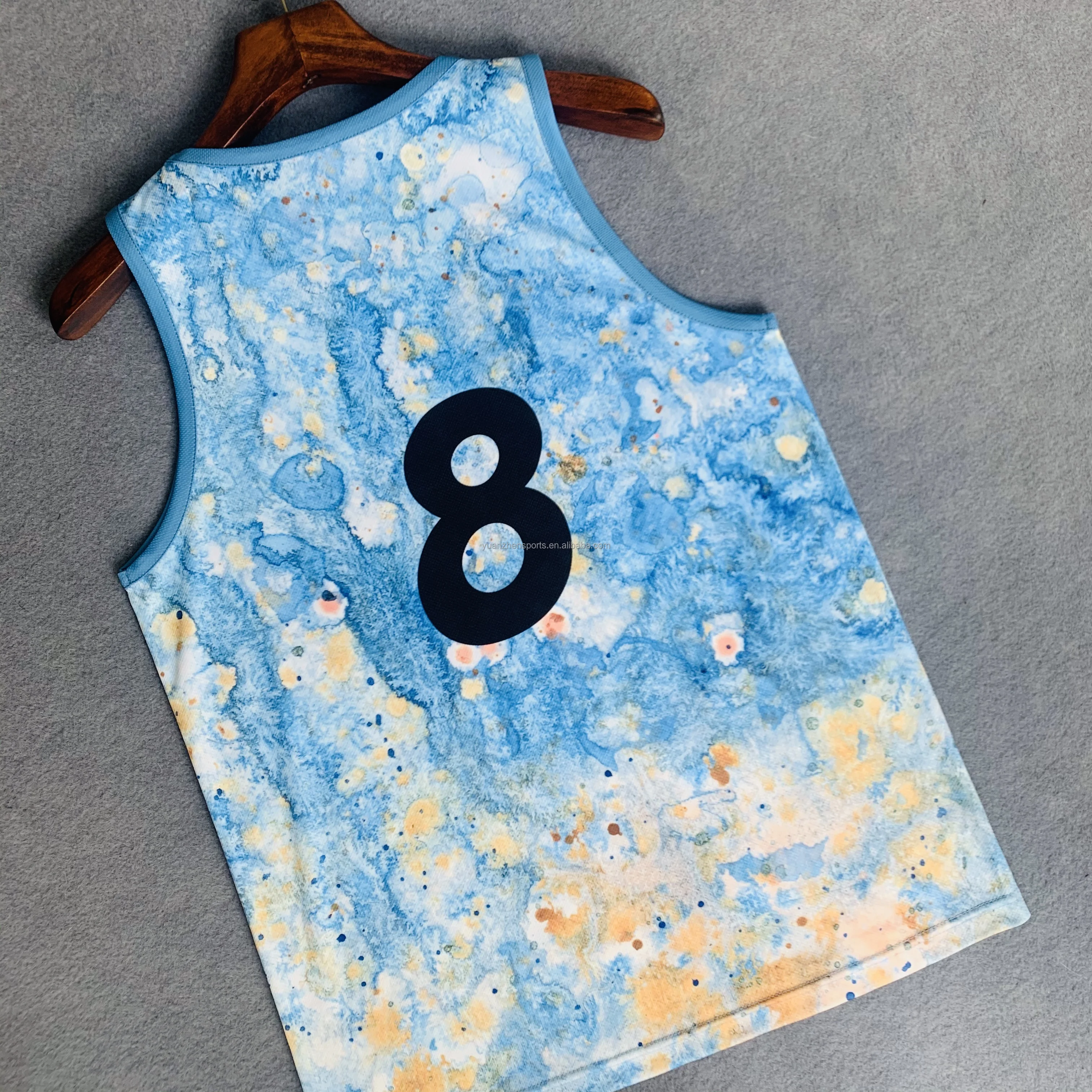 Never fade morden design color fashion lady basketball jersey singlet