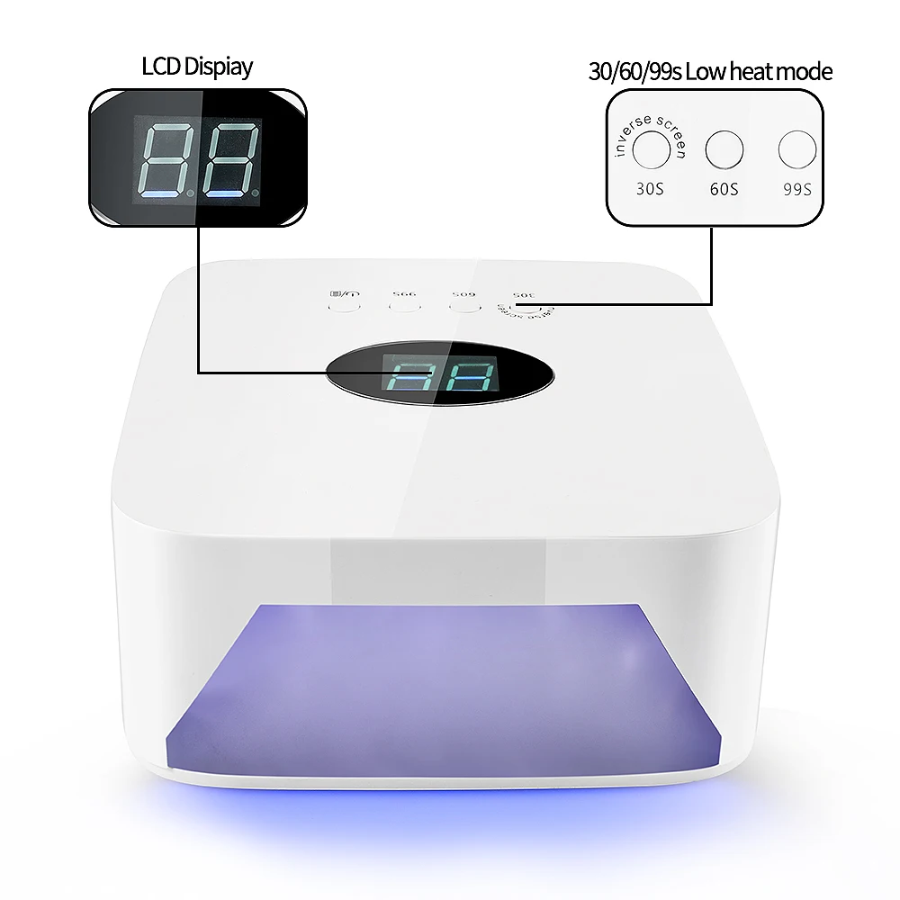 Wholesale Bling SUN X5 Plus UV LED Lamp For Nails Dryer Gel Nail Lamp Drying For Gel Varnish 4Timing LCD Ice Lamp For Manicure