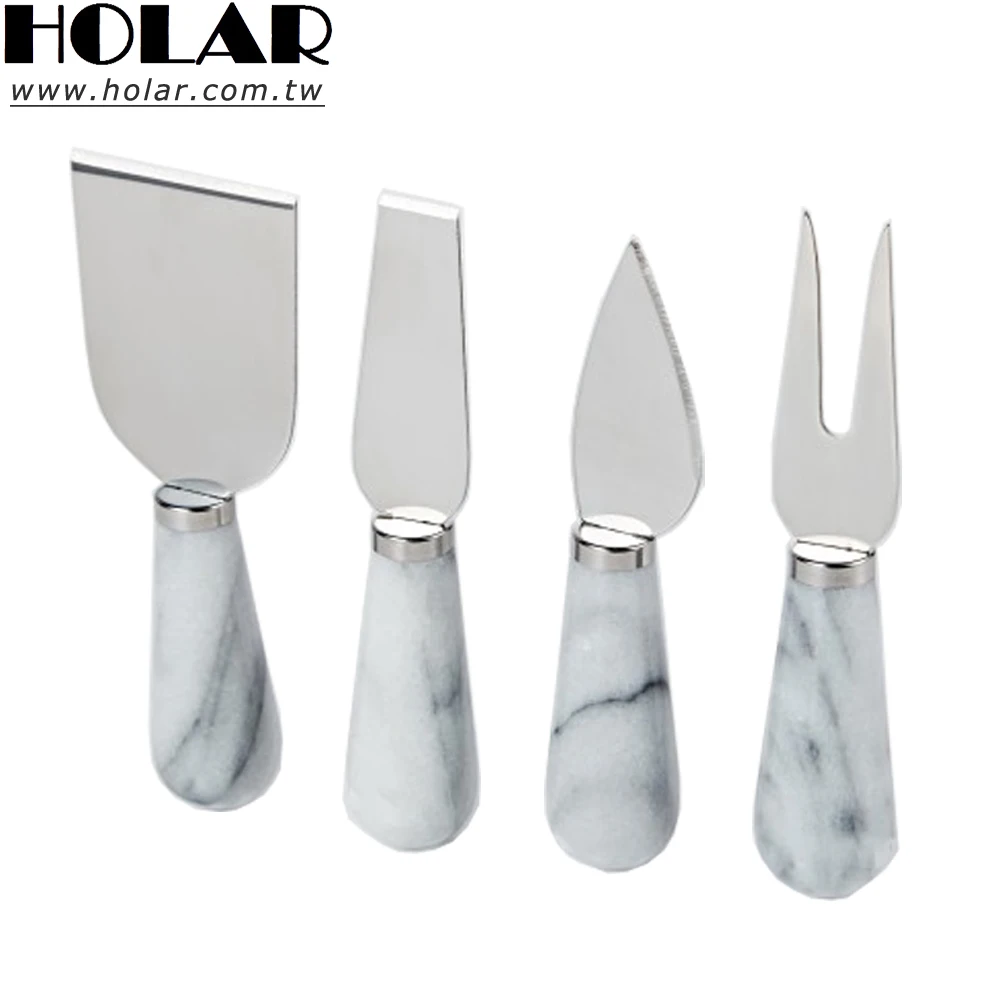 [Holar] тайваньский высококачественный набор из 4 мраморных ножей для сыра нержавеющей