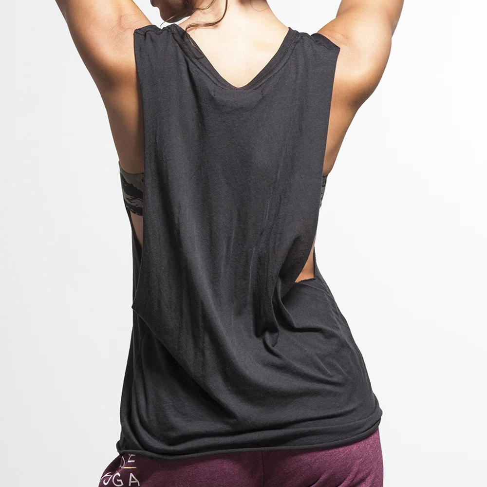 Custom Women Sports Gym Plus Size Tank Top Vest Quick Dry Slim Fit Soft Sportswear Summer Sleeveless Cut Off T Shirt 2024