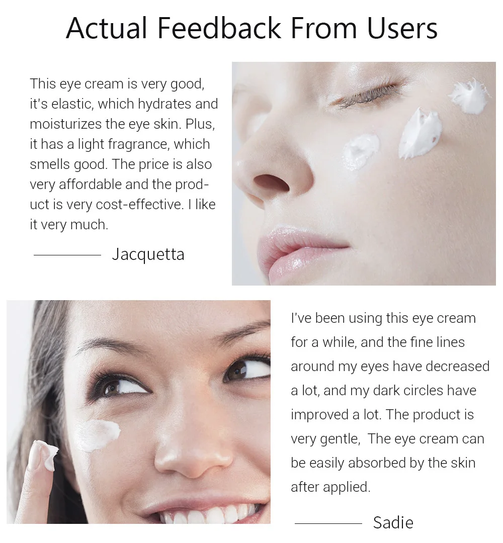 
BREYLEE Eye Perfect Care Anti Aging Anti Wrinkle Hyaluronic Acid Vitamin C Retinol Eye Cream 