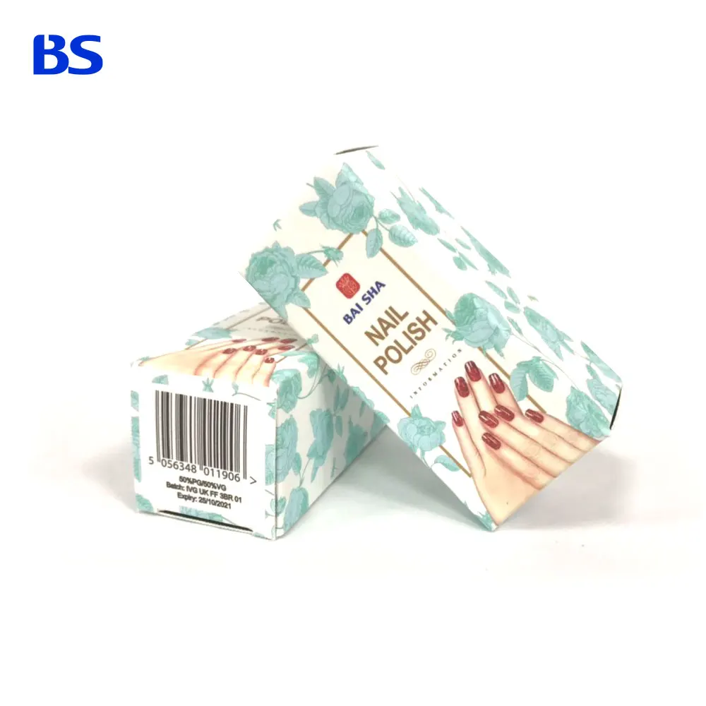 Customized High Quality Bottles Private Label Colors false nail 10ml bottle paper box nail polish packing box
