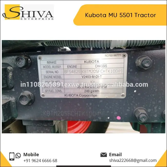 Newest Multi Functional Kubota MU5501 Farm Tractor Exporter