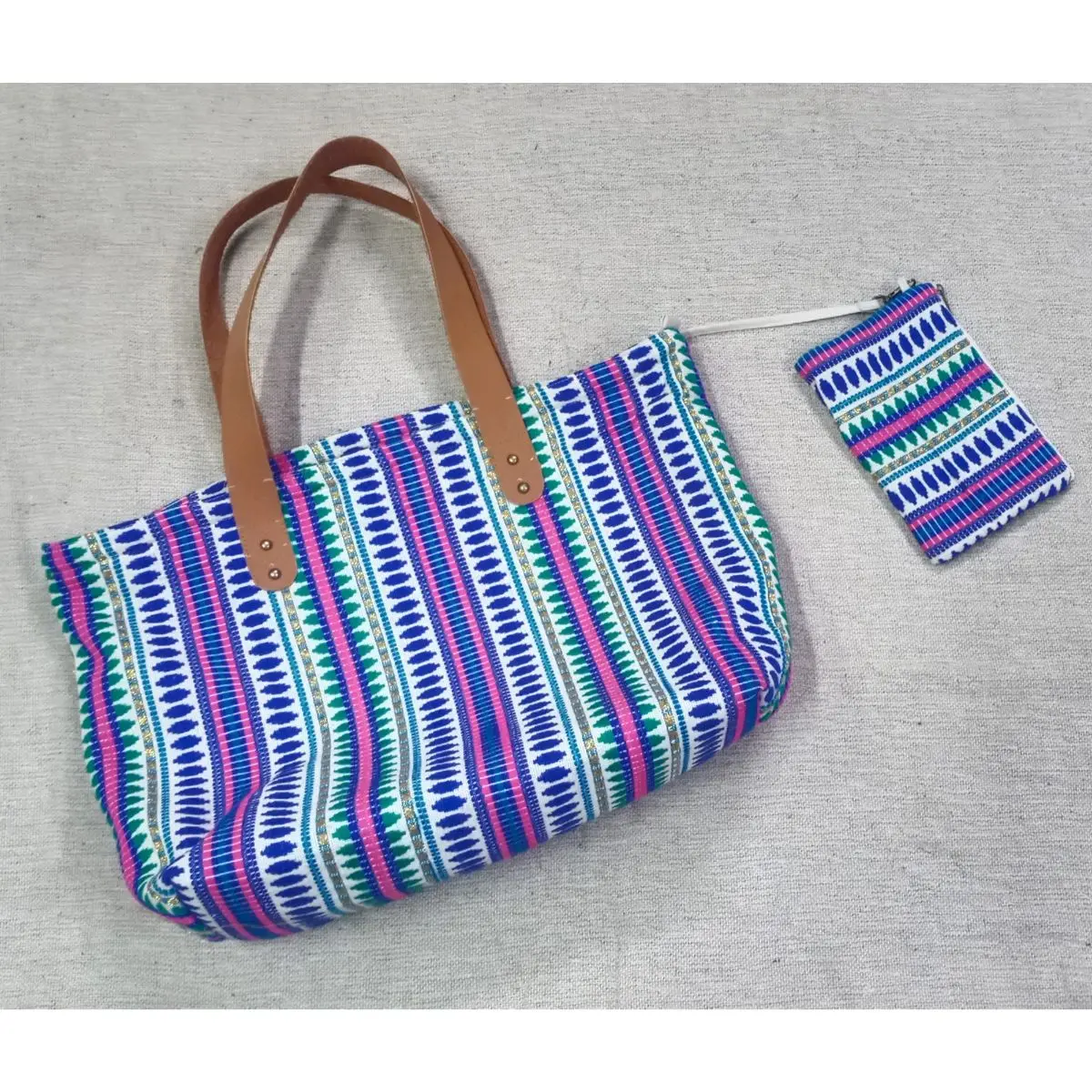 Latest Jacquard Colorful Shoulder Bag with Small Passport Purse Ladies Clutch Bag Women Fashionable Bag