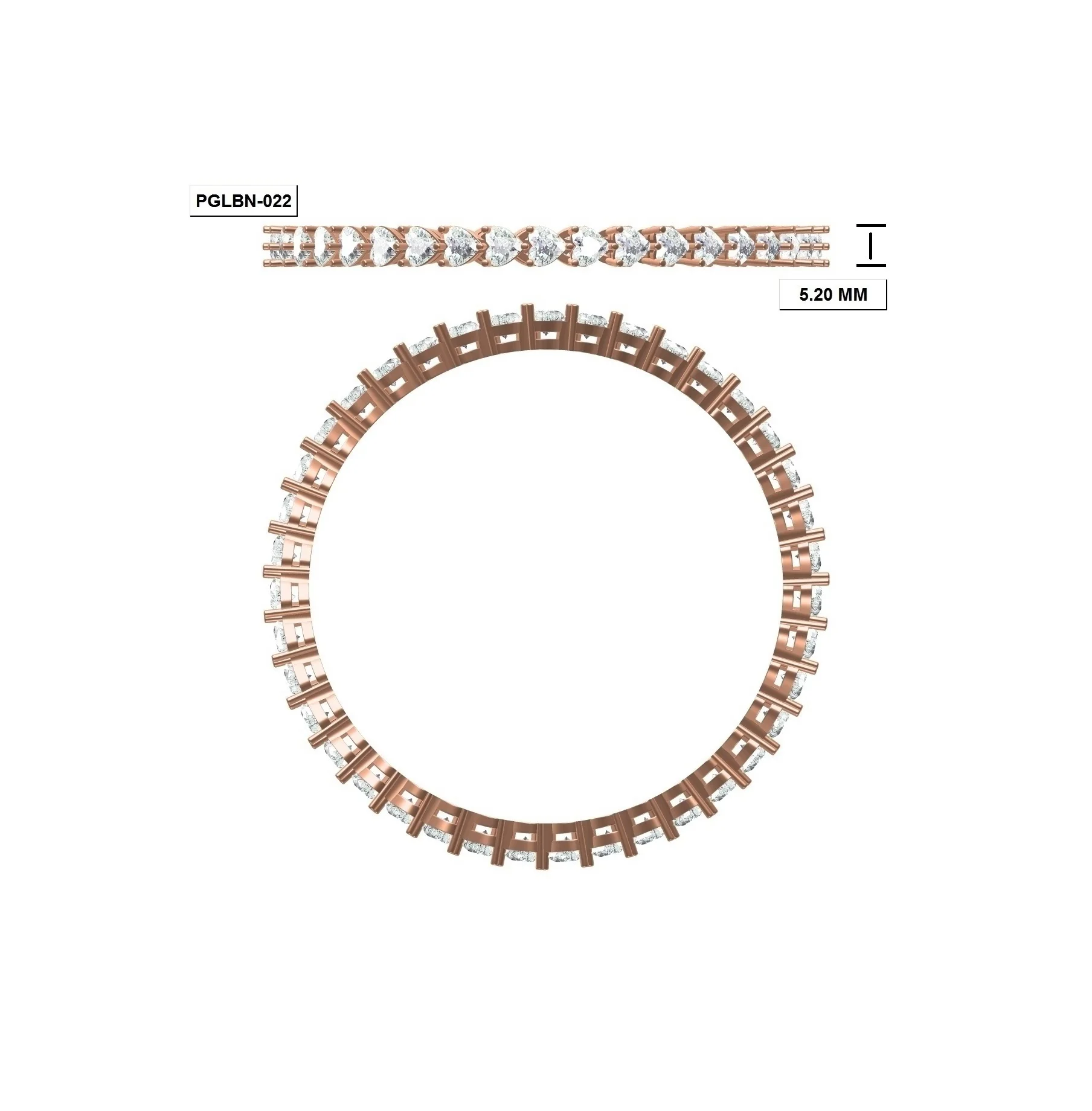 
Best Selling Charm Bangle Latest bracelets With 17.10 Carat IGI Certified Natural Heart Cut Diamond, 50 Gm Gold Weight 