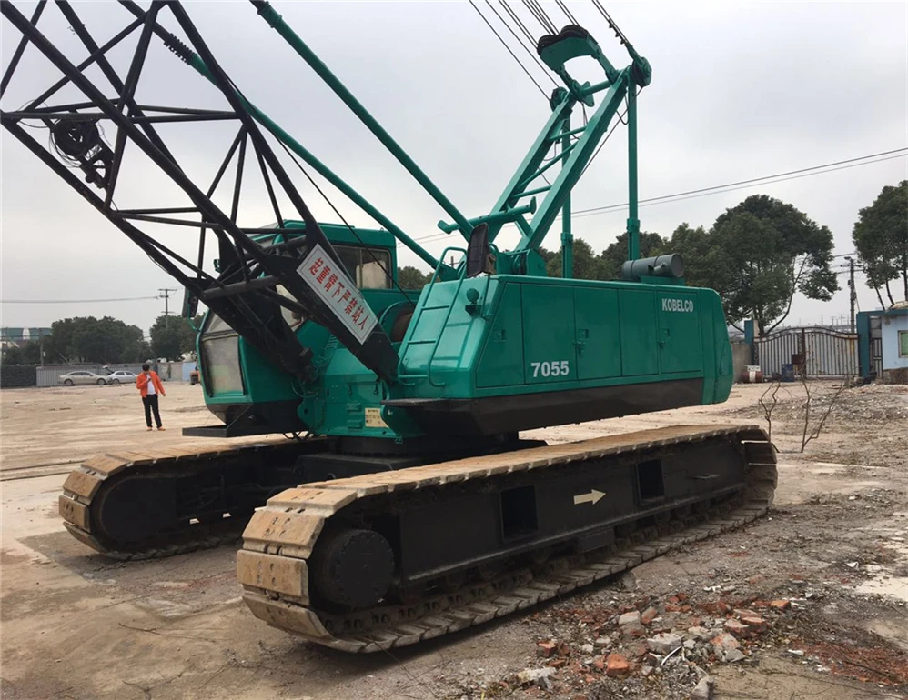 Used Japanese 55ton Crawler Crane /Kobelco 55 ton 80ton Crawler Crane 7055 for sale