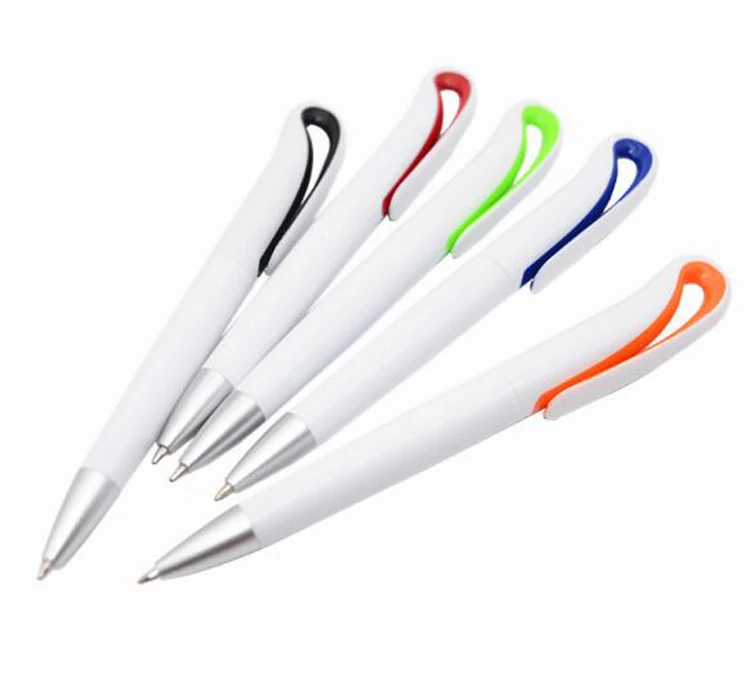 NPPL-017 белая пластиковая шариковая ручка твист действий пера с разноцветным бантом форма зажим для подарков