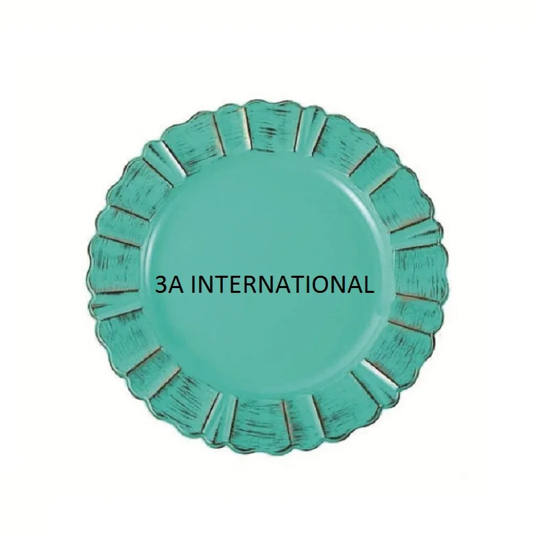  Принадлежности для отеля столовая посуда стеклянная тарелка с золотым ободом подставка под тарелку сервировочные тарелки свадьбы юбилея вечеринки кейтеринга