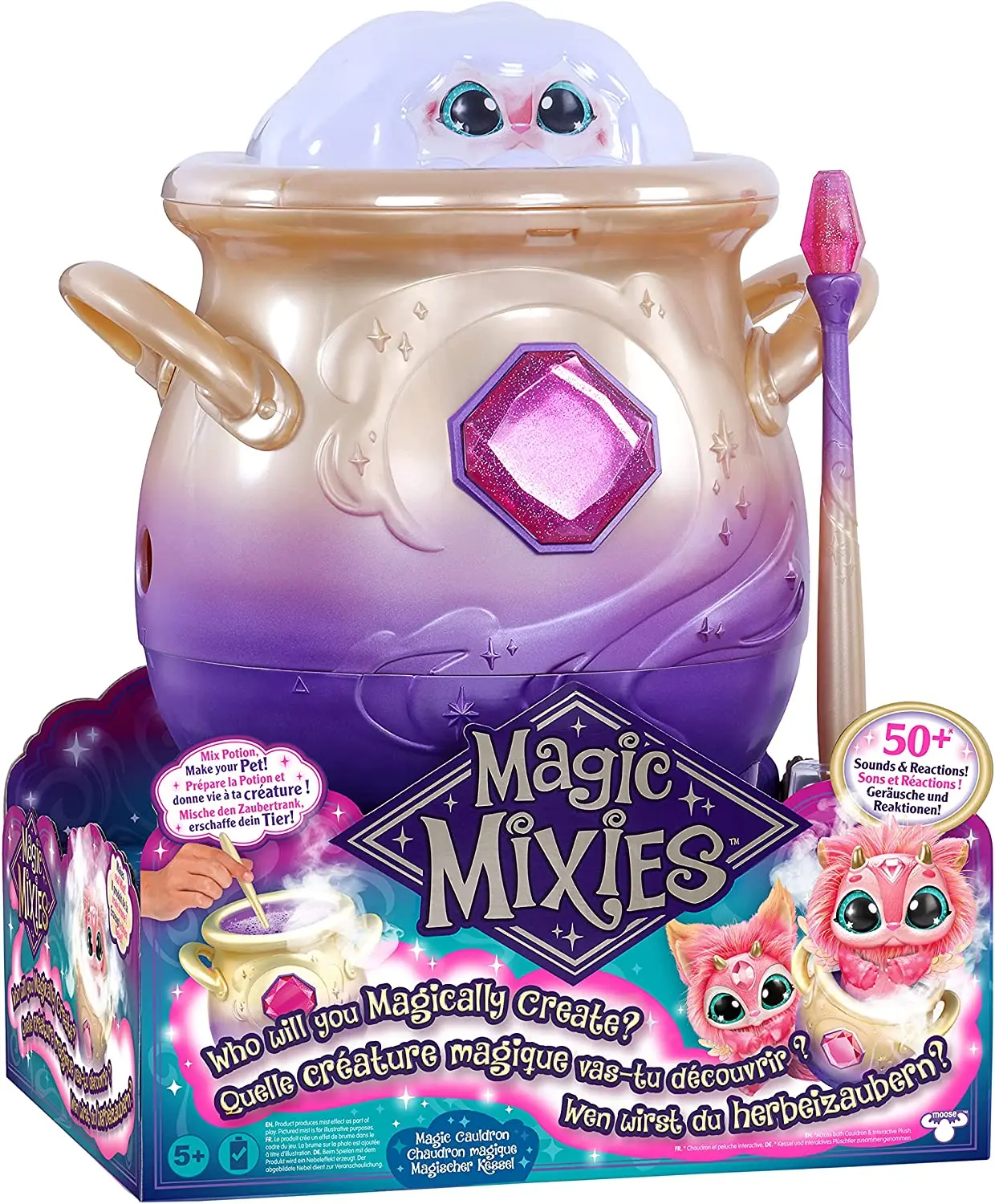 Best super all time selling Magics Mixies Magical Misting Caul-drons with Interactive 8 inch Pink Plush Toy and 50+ Sounds