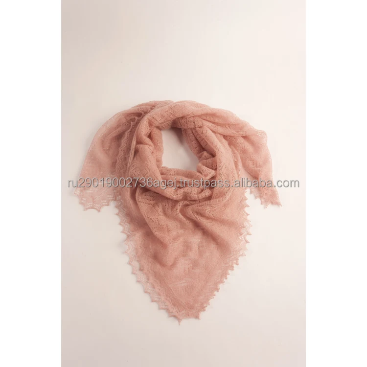 Good quality women knitted shawls for cold season historical hand crafts of Orenburg from manufacturer knitted shawls