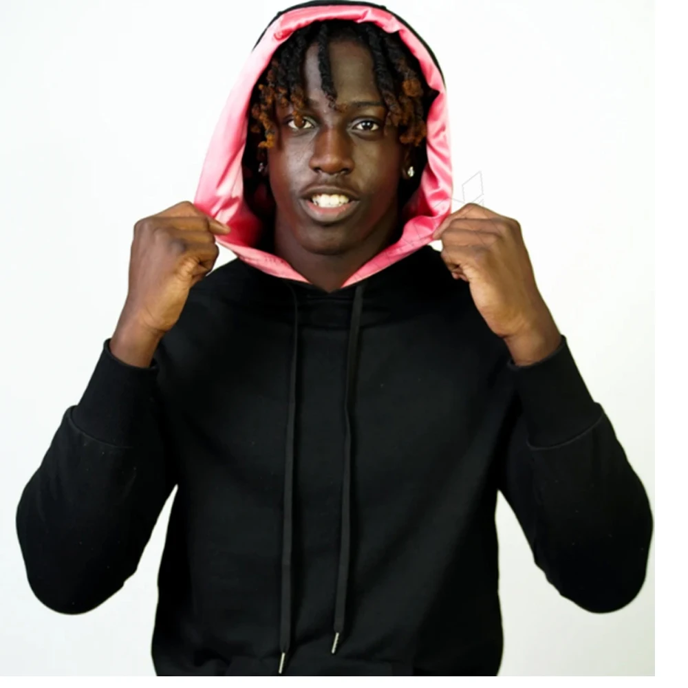  Новинка Мужская водолазка оверсайз незаменимая на все лицо пушистая вырезанная и ПРИШИТАЯ молнии для спортзала камуфляжная черная сатиновая хлопковая толстовка с капюшоном