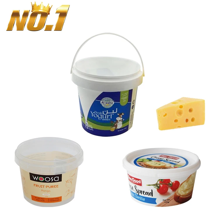 Wholesale Custom Round Plastic Food Containers Bucket Packaging Cheese Storage Box with Lids
