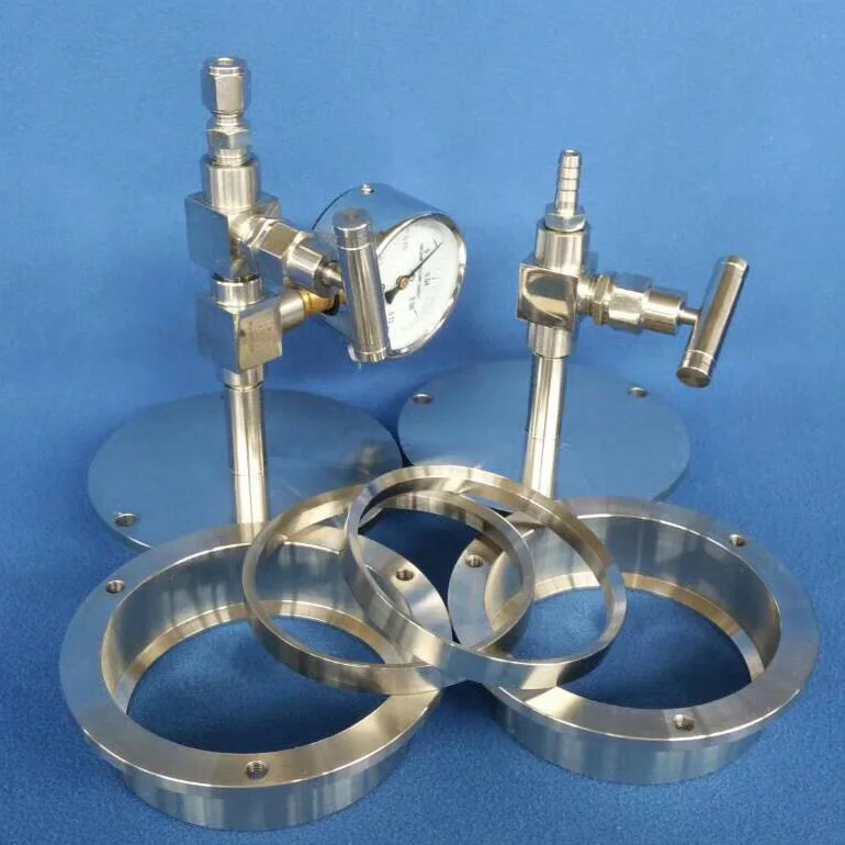 Лабораторный вакуумный уплотнительный фланец для трубки 100 мм с вакуумным измерителем и клапаном трубчатой печи FL-100