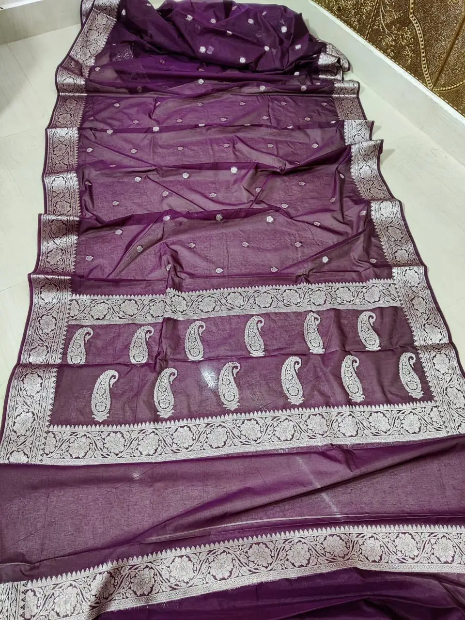 Latest Fashion 2021 Banarasi Saree for Women used at home weddings celebration diwali festival