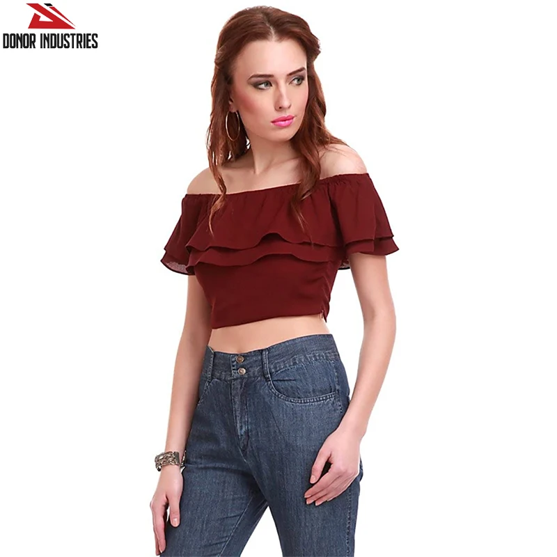 Unique Design Short Sleeve Crop Top Shirt Customized Logo 2021 New Design Summer Women Crop Top