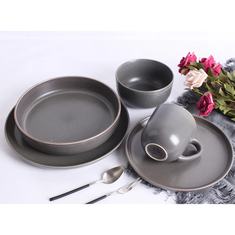 Wholesale Luxury Houseware Sets Wedding Dinner Tableware Dinnerware Set with Salad Plates Opal Glass Tablewares 58pcs 72pcs