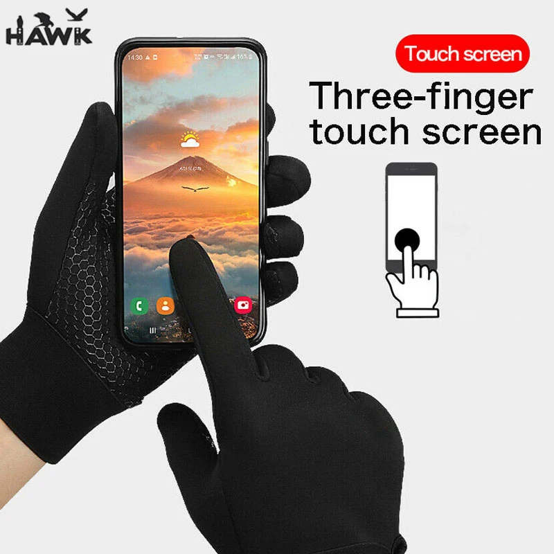 Warm Winter Gloves Windproof Touchscreen Running Workout Gloves for Men Women Without Logo Winter Gloves