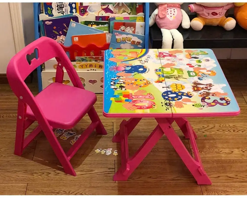 25 inch tail plastic folding table for children kids school study