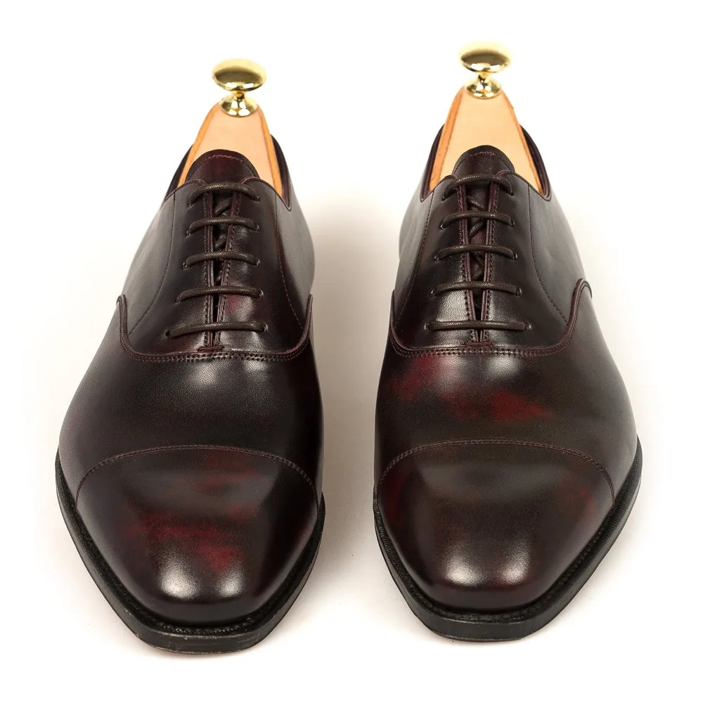 Toe Oxford Shoes, Men Genuine Leather Hand Made Top Quality Shoes, Classy Genuine Leather Shoes