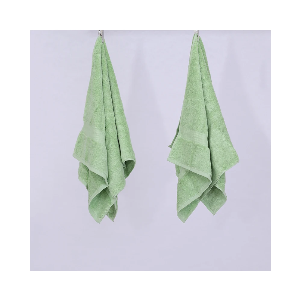 Best Sale Wholesale Product Nua Green Towel %100 Cotton - 3 Pieces- 50x90