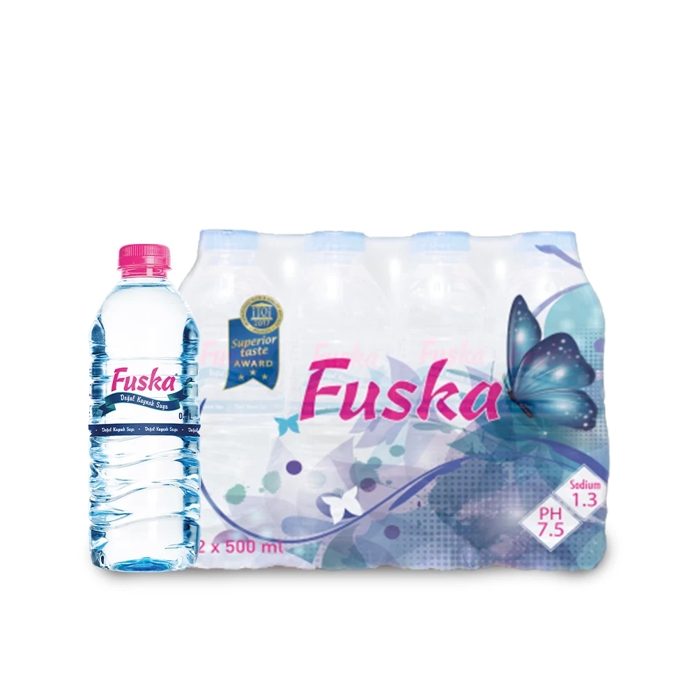 Fuska 0,50cc Natural Spring Water with water bottle from Sapanca pink water bottles