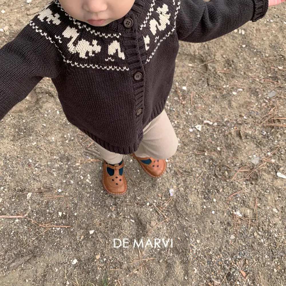 DE MARVI Knit button Toddler Baby cardigan boys girls sweater wear OEM possible MADE IN KOREA
