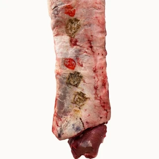 Made in Italy high quality italian food typical of central Italy Chianina GPI bovine whole loin fresh meat beef