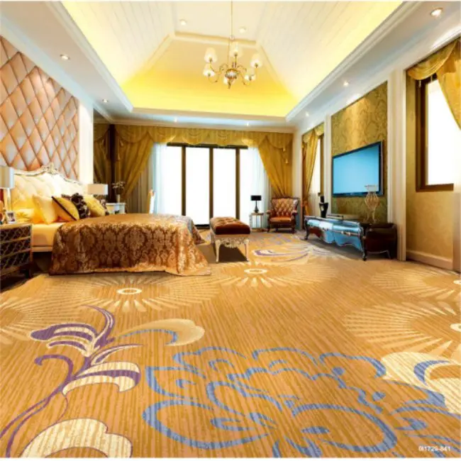 New Axminster Wool Carpet Design Luxury Hotel Banquet Hall Carpet Rolls in Guangzhou Machine Made