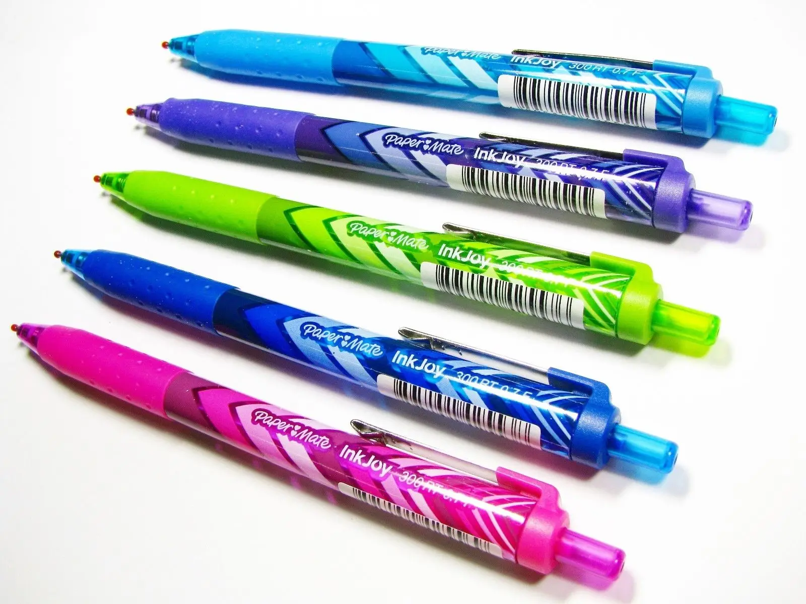 Выдвижные шариковые ручки Inkjoy 300RT разные цвета оптимизированная форма удобный захват прочный металлический зажим