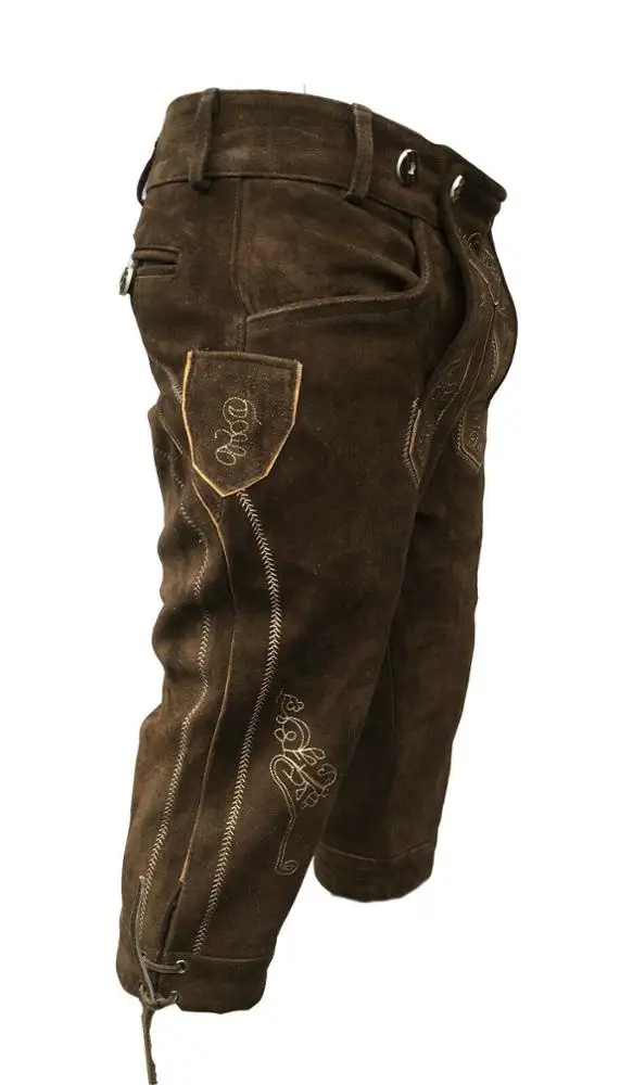 Fashion New Style lederhosen leather bavarian shorts factory custom design
