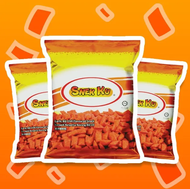 Best selling items healthy crunchy spicy snacks garlic crackers made in Malaysia