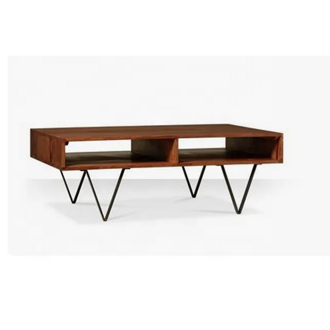 VAIN Modern Living Room Furniture Industrial Style Solid Wood Coffee Table for Home Use