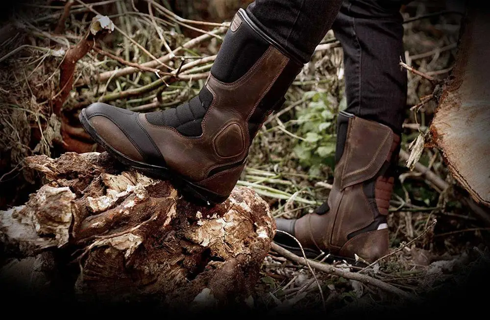 High Quality anti-slip touring waterproof leather Motorbike Boots