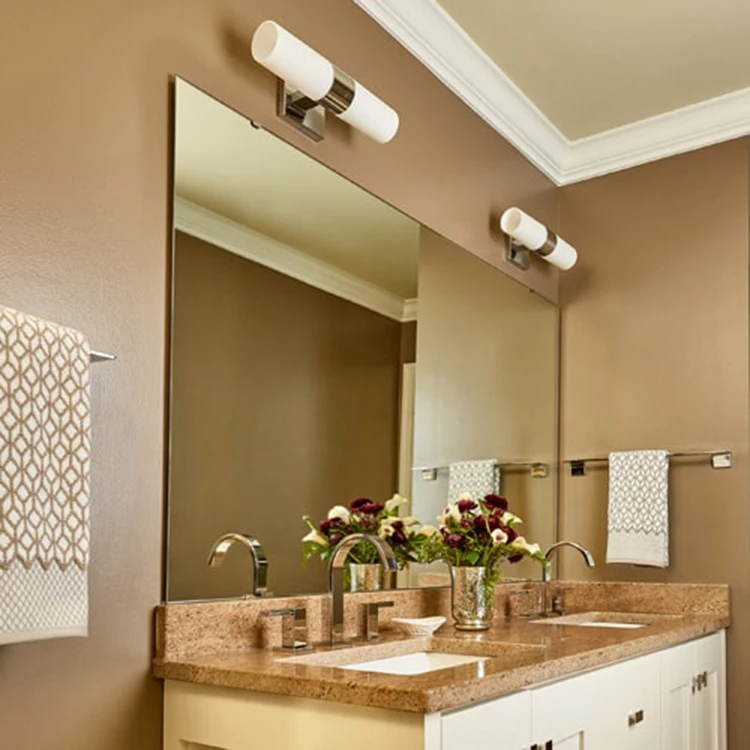 Bronze Tinted Mirror 4mm 5mm 6mmm Custom Colored Brown Sliver Decorative Shower Bathroom Wall Cosmetic Mirror Glass Sheet Price