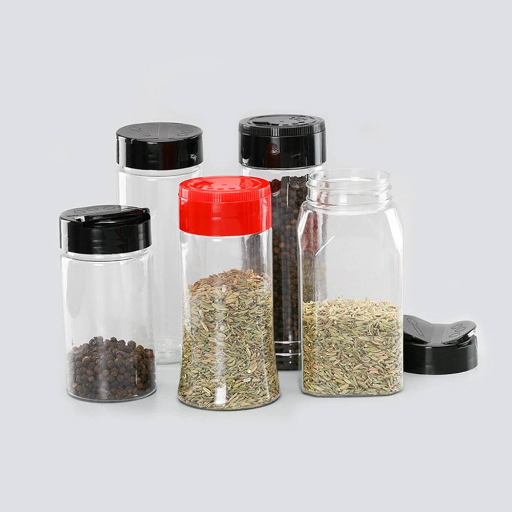 Wholesale best selling customized 300ml plastic spice jars bottles