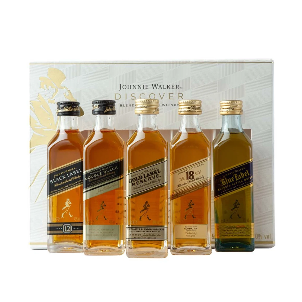 
Note Mixed Peels Sultanas Hint of Little Citrus 50ml 40% alc./vol Miniature Black Glass Whisky Blended Scotch 